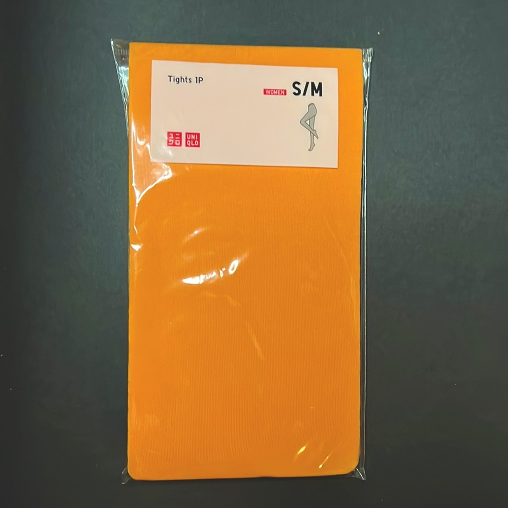 Uniqlo Orange Tights (1 Pair) -S/M